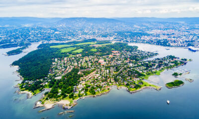 Bygdøy peninsula in Oslo, Norway, from above