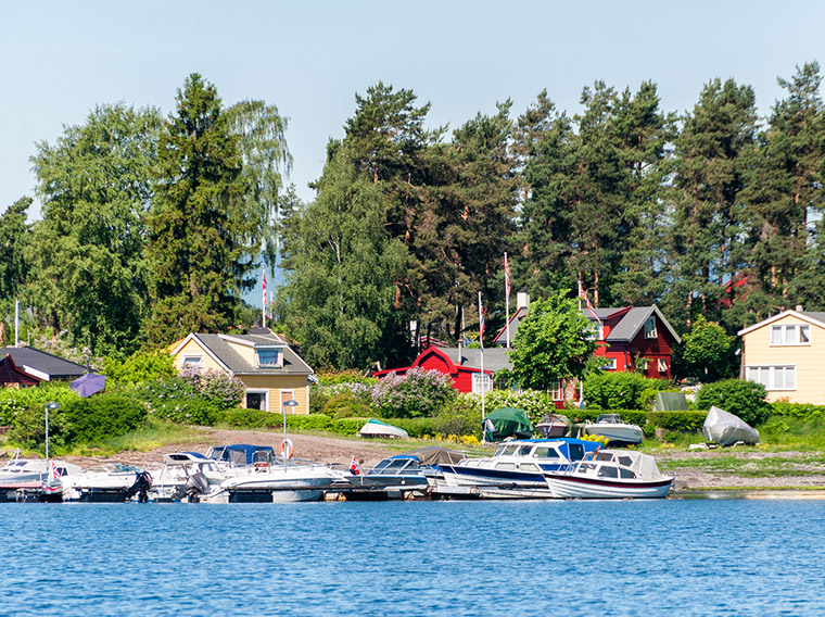 Coastline of the Bygdøy peninsula in Oslo, Norway