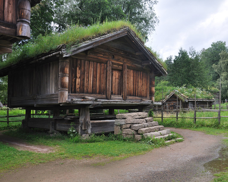 Telemark farm building at the Oslo Museum of Cultural History