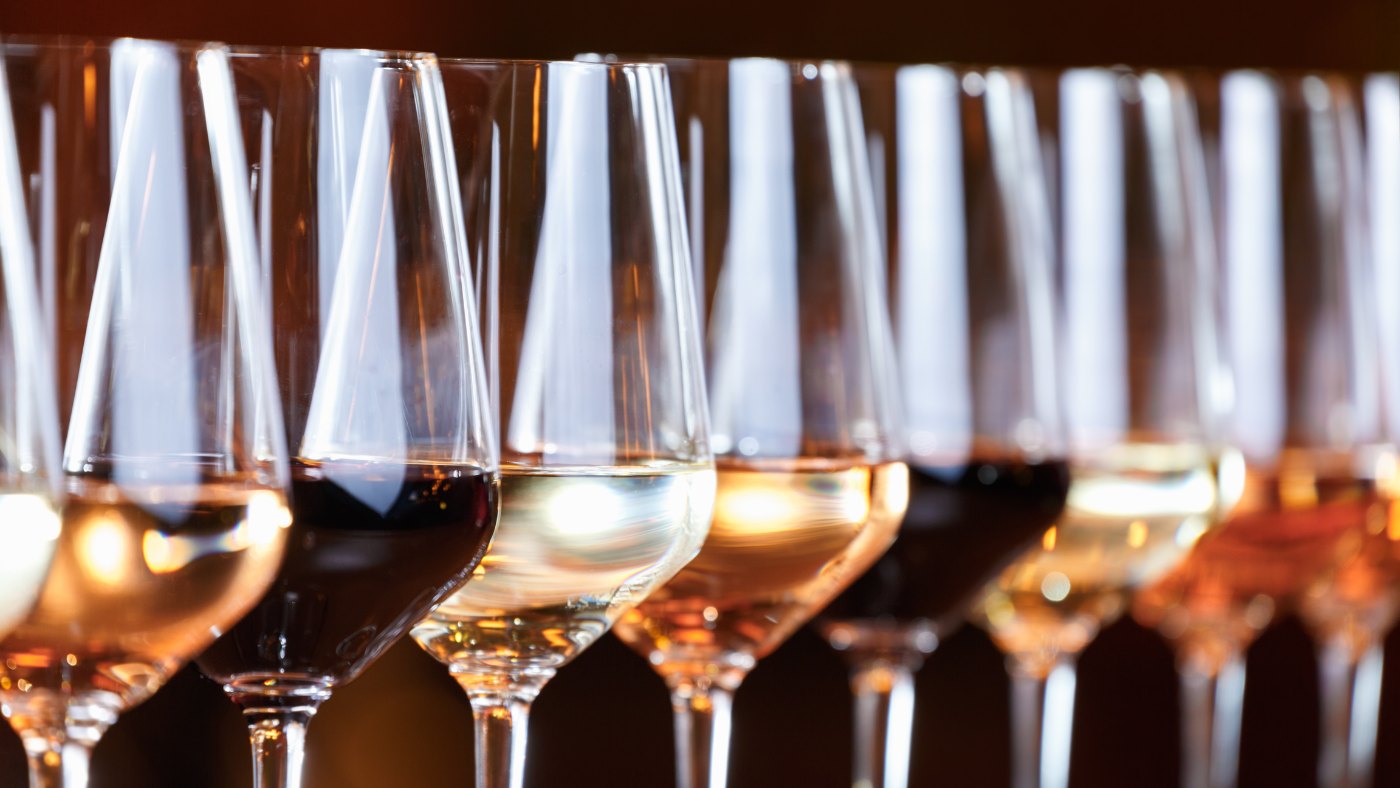 Glasses of wine.