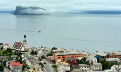 The waterfront of Hammerfest in Finnmark, Norway