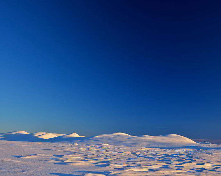 The view from the highest point of the Valdresflye road, approaching sunset