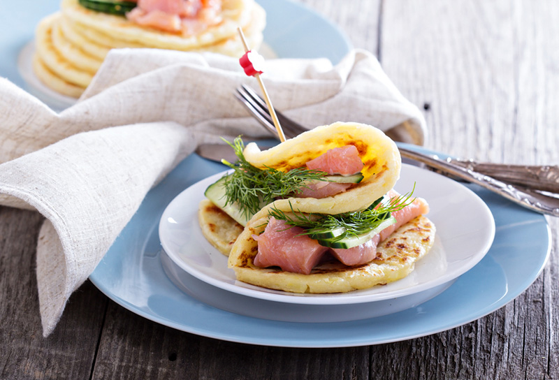 Norwegian lefse at a wedding party