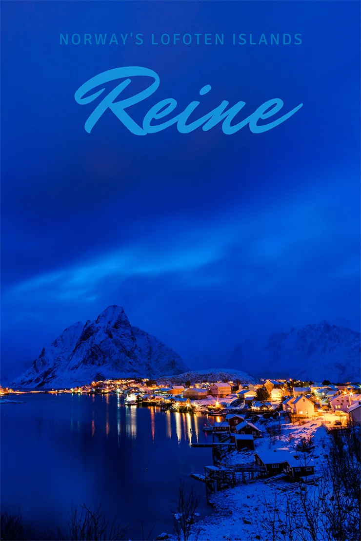 Reine, Norway, during blue hour