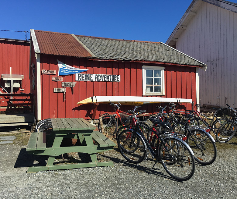 Reine Adventure bicycles for hire in Lofoten