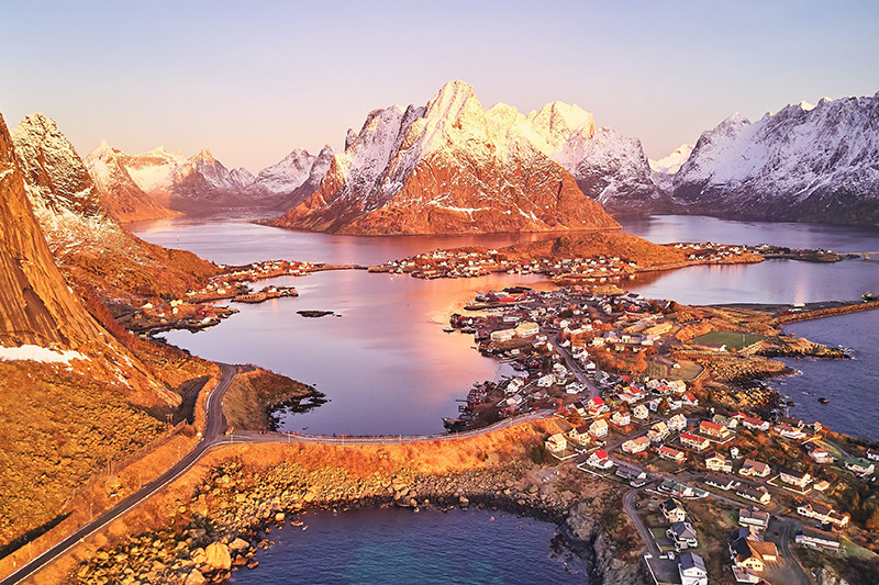 Sunrise over Reine, Norway