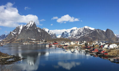 Panorama of Reine in Norway's Lofoten islands