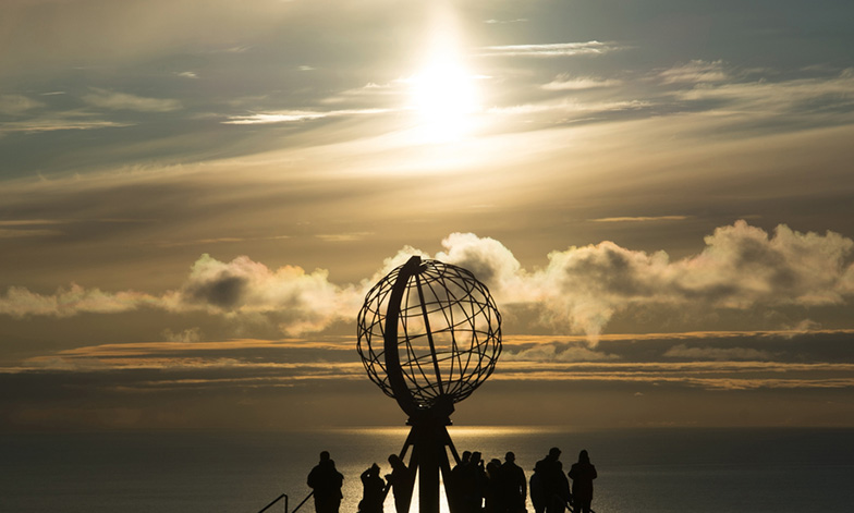 Sunshine at Norway's Nordkapp