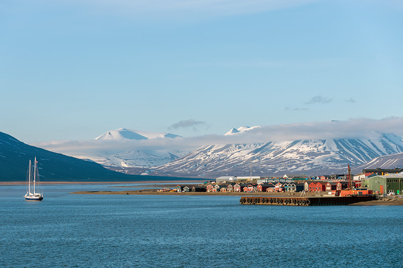 Svalbard harbour in the summer