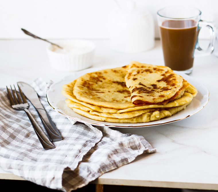 Traditional lefse, the Norwegian pancake