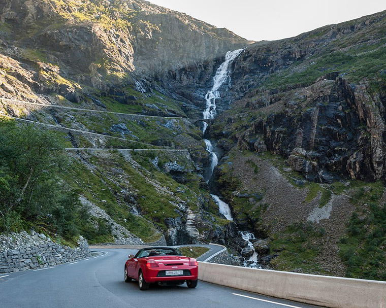 Approaching the Trollstigen mountain pass in western Norway