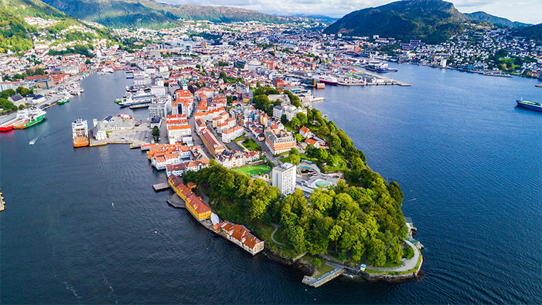 Bergen seen from the water