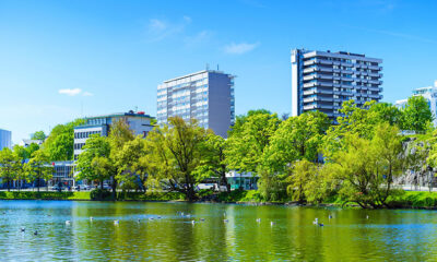 Lake in central Stavanger, Norway