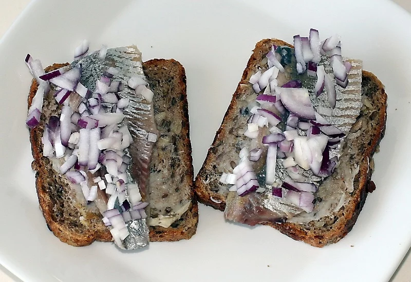 salted herring fillet