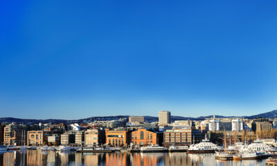 Summer weather in Oslo along the waterfront