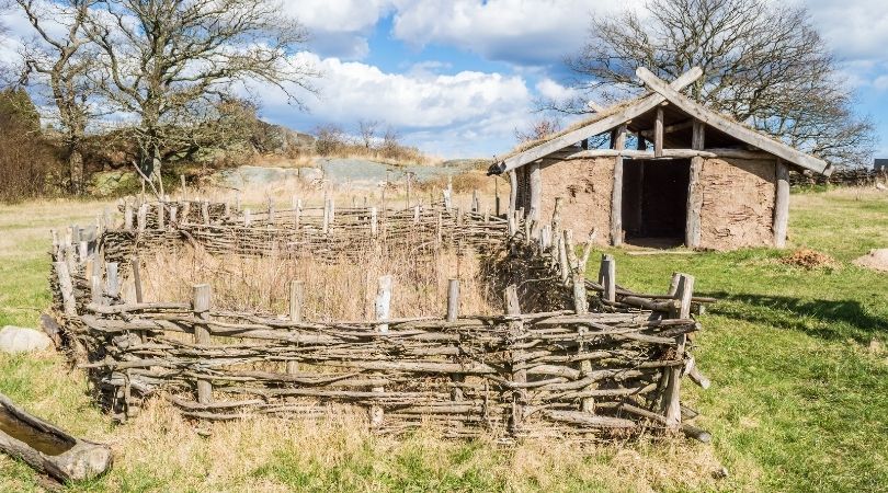 Historic Viking farm in Scandinavia