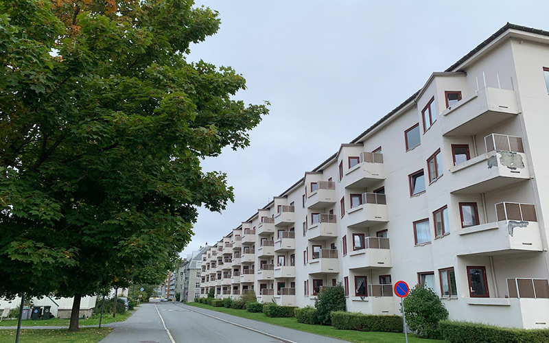 An apartment block borettslag in Trondheim, Norway