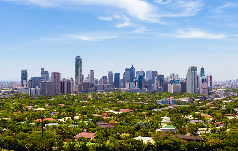 Downtown Manila in the Philippines