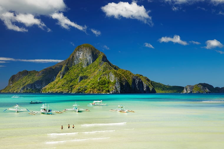 A beach at El Nido in the Philippines