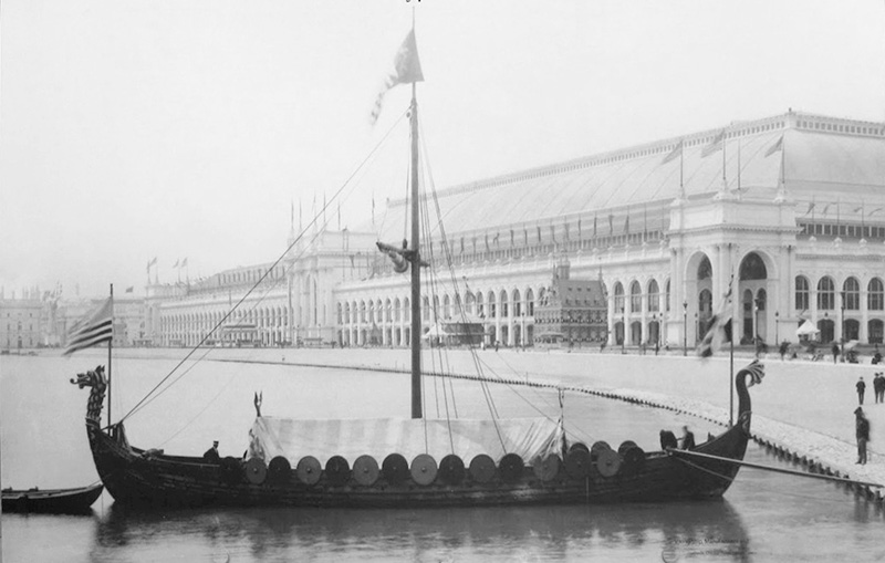 Gokstad ship replica Viking at the World's Columbian Exposition Chicago in 1893