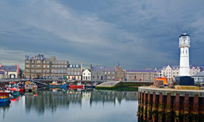 Kirkwall harbour in Orkney, Scotland