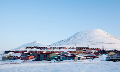 Longyearbyen cityscape in the winter