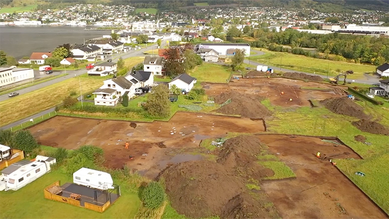 The excavation site in Ørsta, Norway