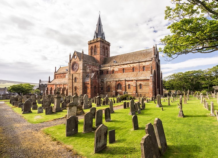 St. Magnus cathedral in Kirkwall, Orkney