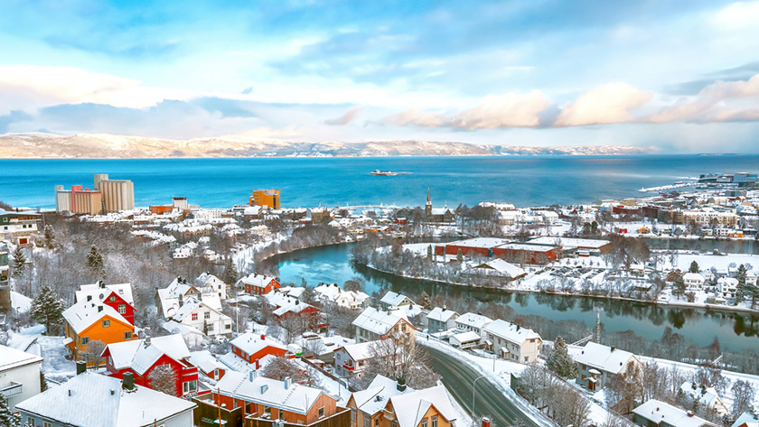 Trondheim winter panorama