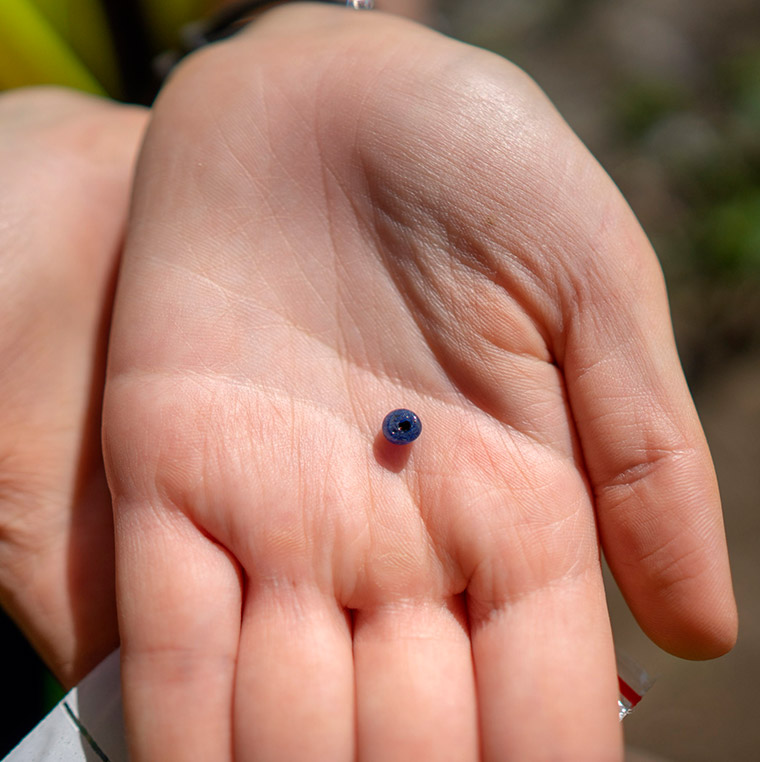 Viking Age bead found in a grave in Norway