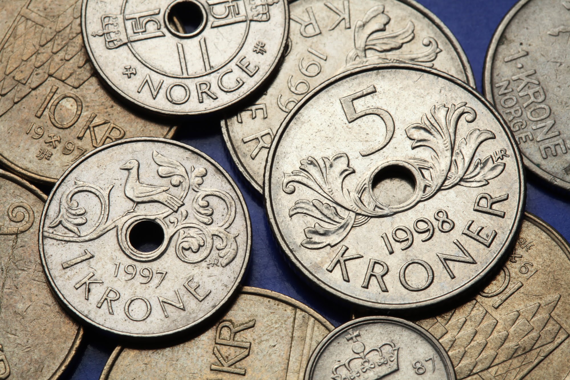 10 Norway Coins Norwegian Ore Kroner Scandinavian Old