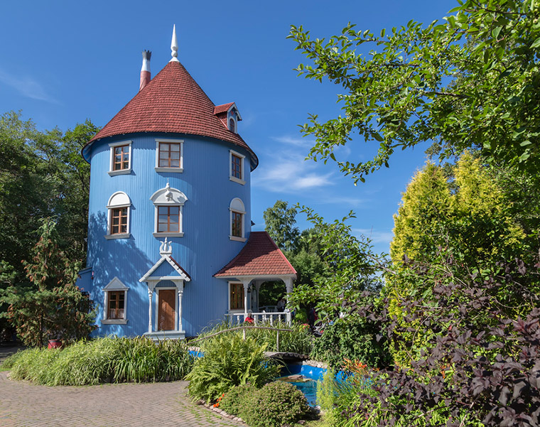 Blue Moomin House in Finland