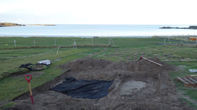 The grave site on Gimsøya, Norway