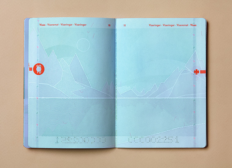 Interior pages of the passport of Norway