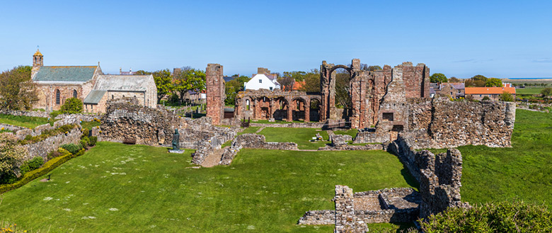 The priory ruins at Lindisfarne