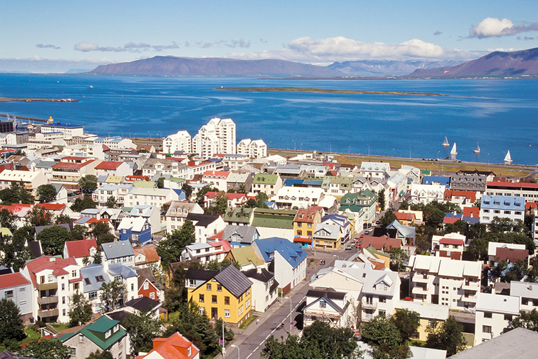 The skyline of Reykjavik, Iceland