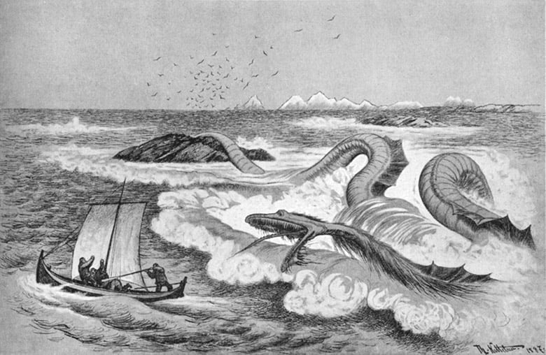 Norwegian sea serpent illustration