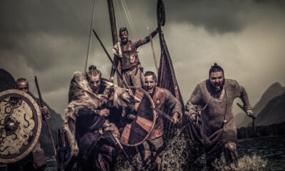 Viking raiders at Lindisfarne