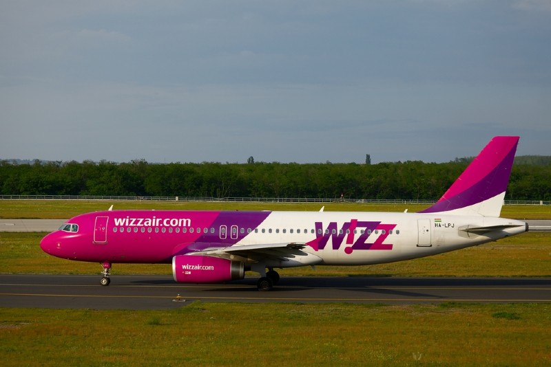 WizzAir airplane on the tarmac