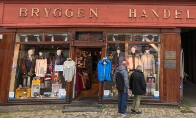 Shopping on Bryggen in Bergen, Norway
