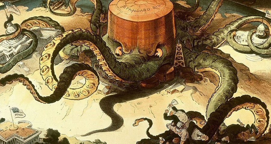 Standard Oil octopus cartoon