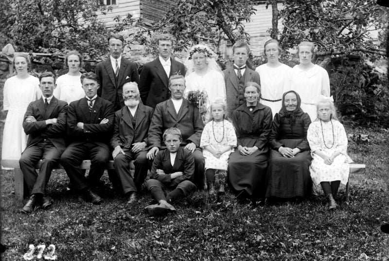 Historic wedding photograph from western Norway