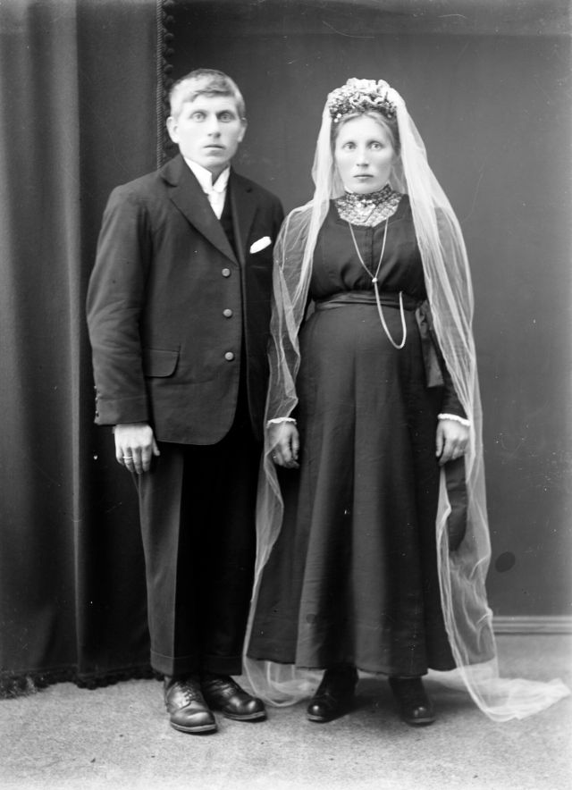 A newly married couple in western Norway in 1900