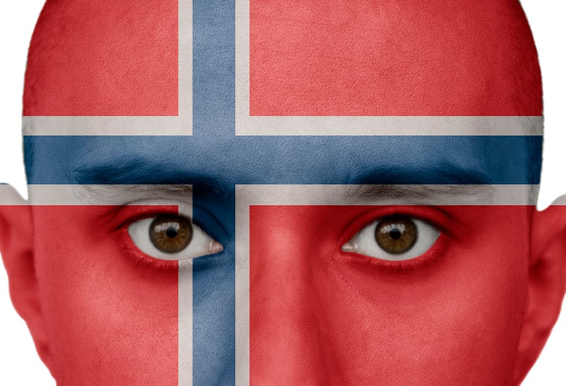 Norway face flag