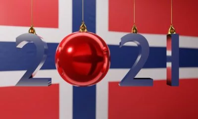 2021 on a Norway flag