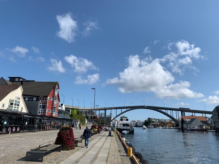 Central Haugesund waterfront and bridge