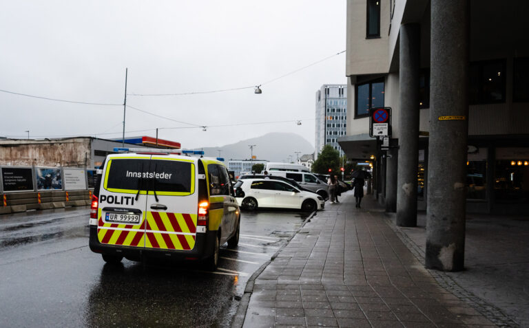 A Norwegian police car in Aalesund, Norway