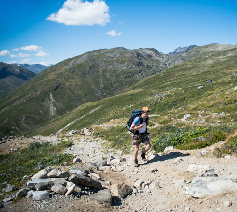 Hiking the Besseggen ridge in Norway