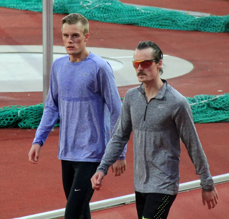 Filip and Henrik Ingebrigtsen at the 2016 Bislett Games in Oslo, Norway
