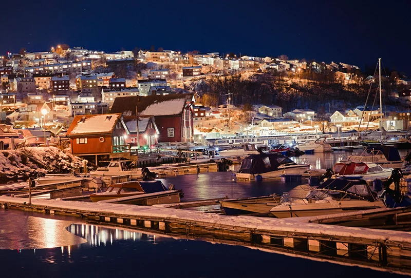 The harbour of Narvik in Northern Norway 